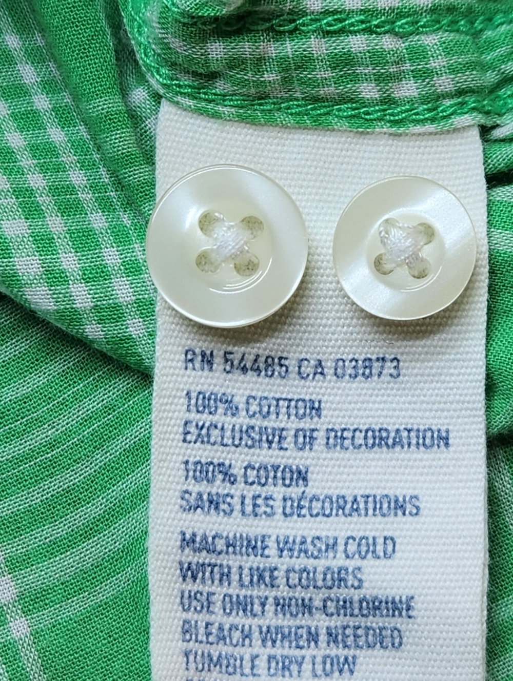 American‎ Eagle Plaid Shirt Womens 4 Green Cotton Button Up - Picture 6 of 7